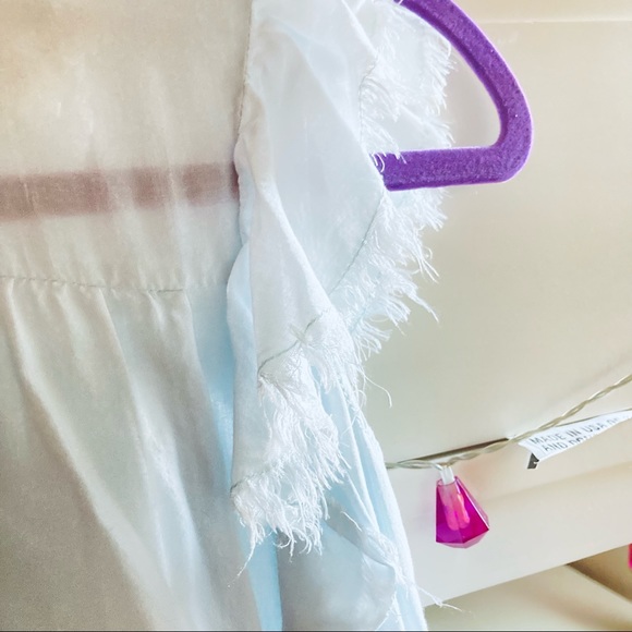 🌸3/$30🌸 Treasure & Bond Girls’ Turquoise Light Blue Ruffle Top 👚🫧 - Picture 4 of 6